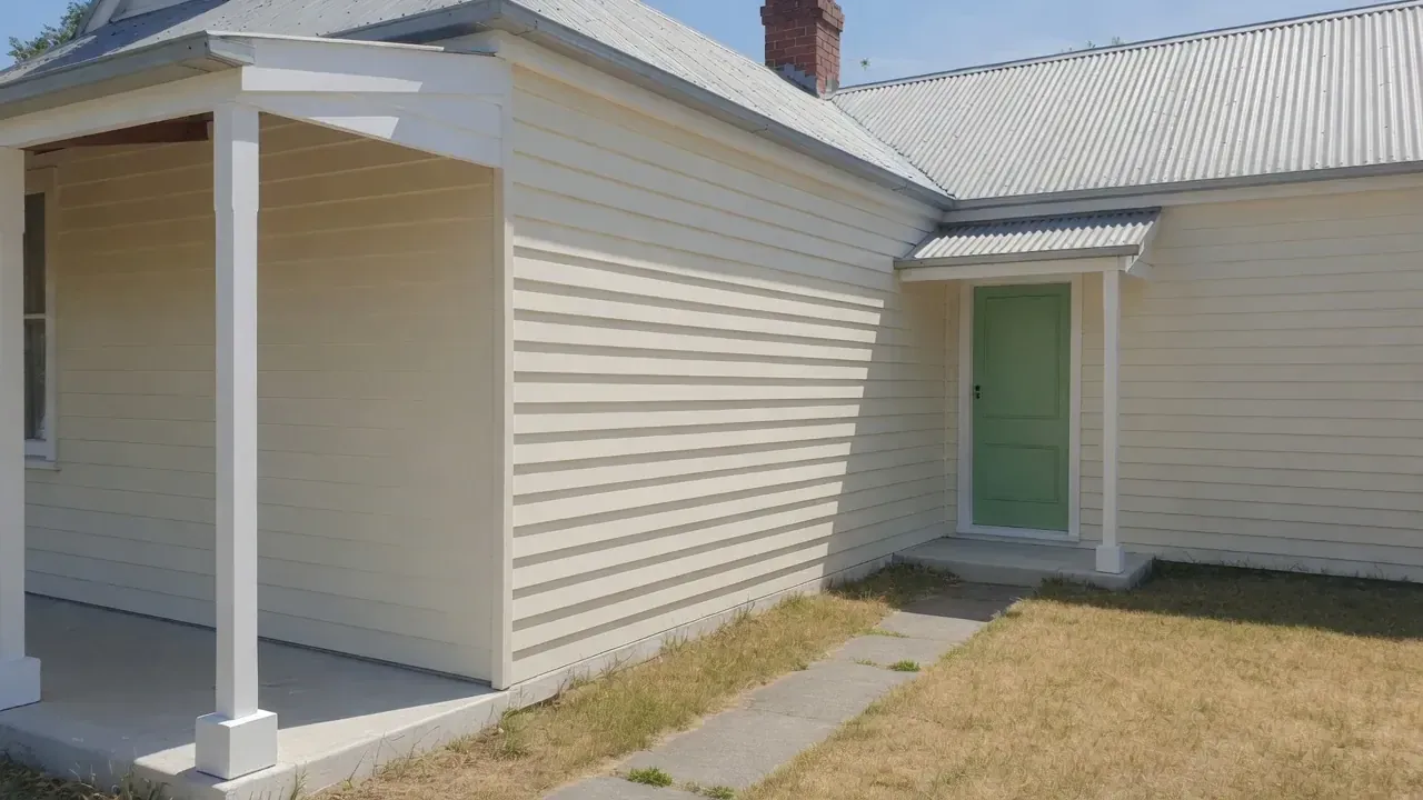 Freshly painted weatherboard exterior after proper preparation
