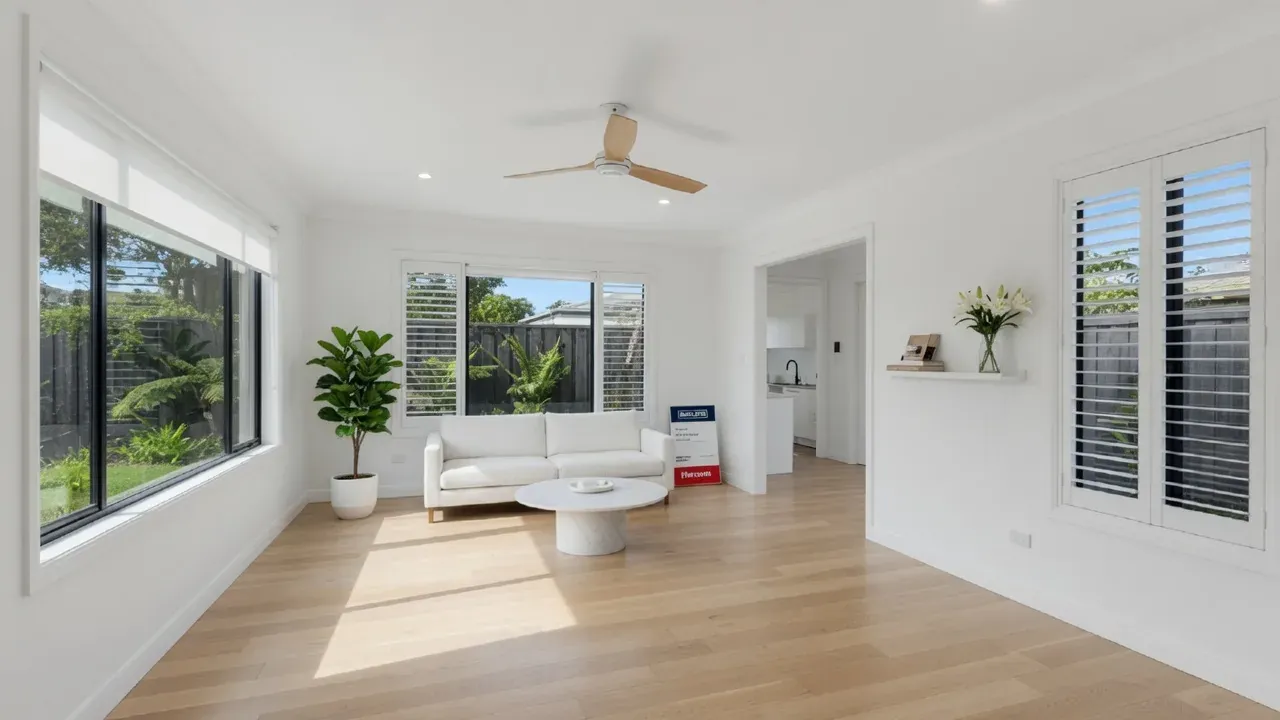 Neutral interior repaint ready for auction photography