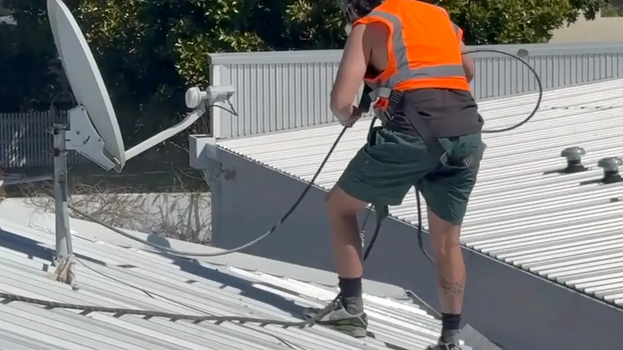 Freshly painted roof in Hamilton
